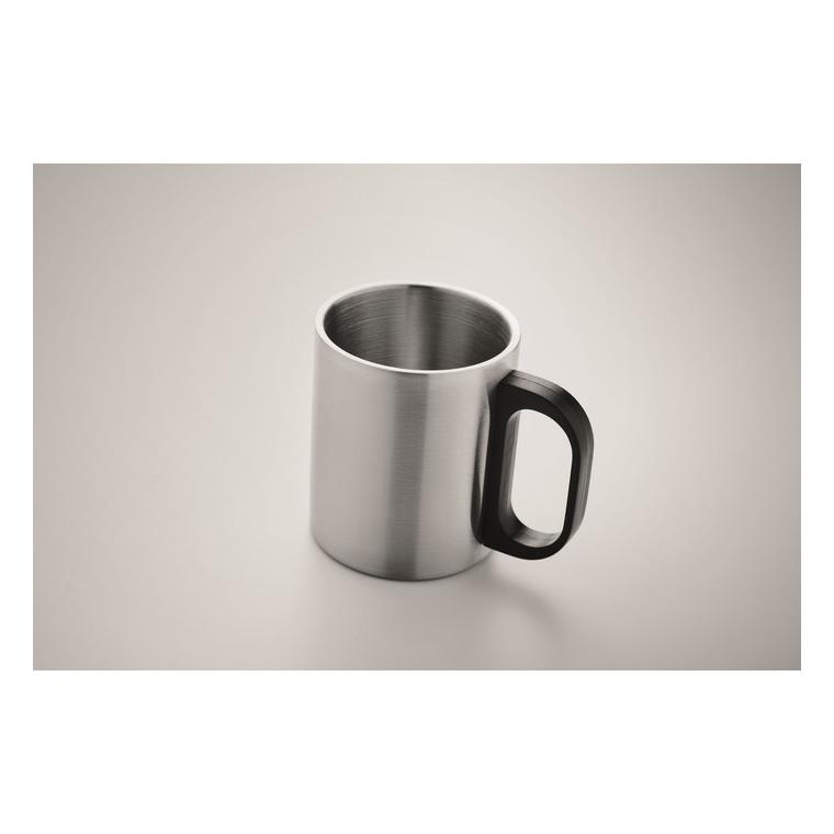Cană cu perete dublu 300 ml TANISS Argintiu mat