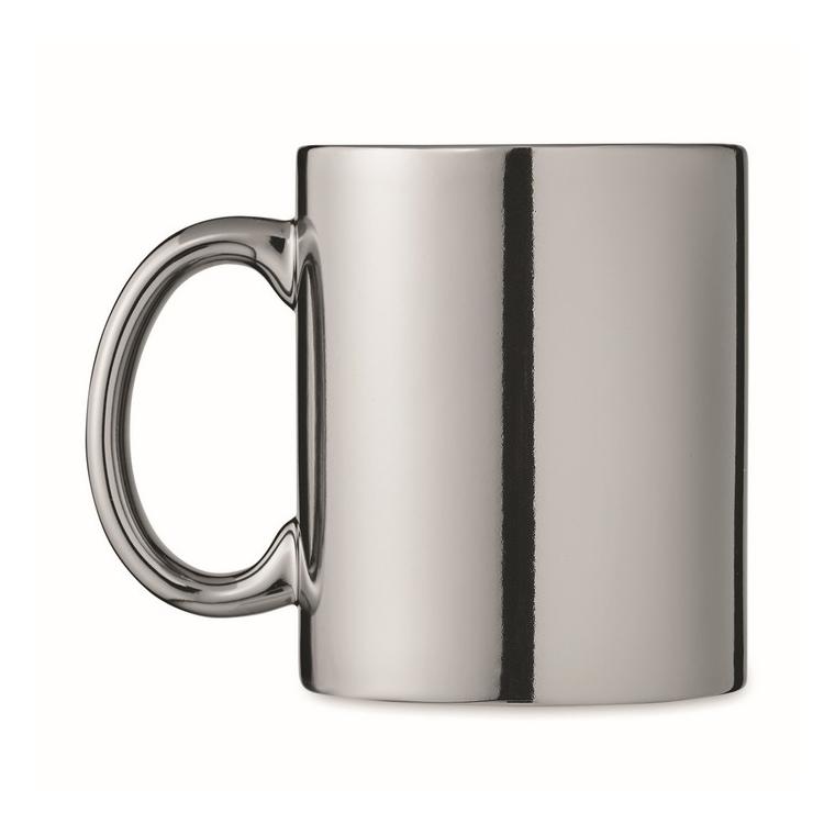 Cană metalică din ceramică HOLLY Argintiu lucios