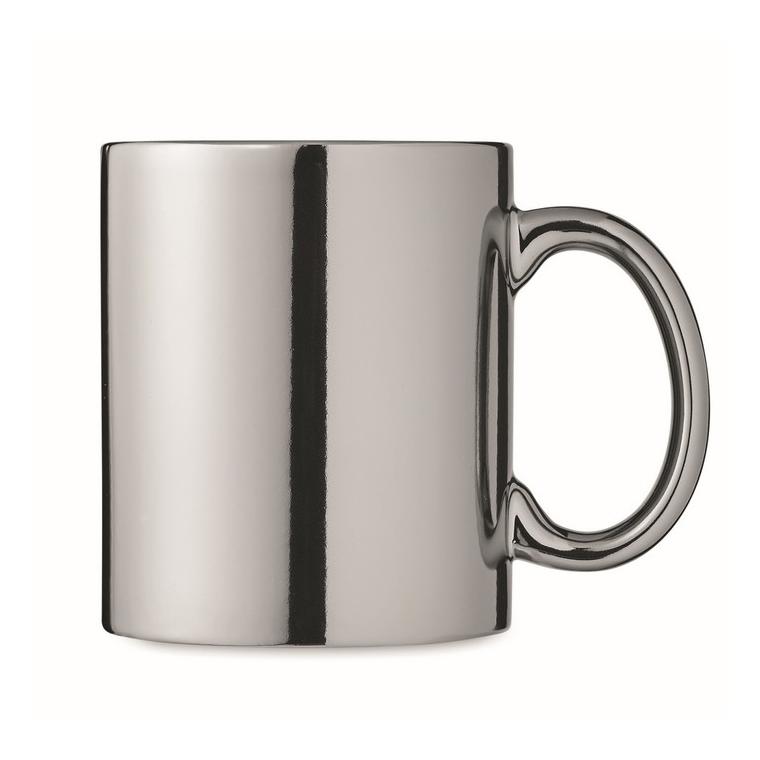 Cană metalică din ceramică HOLLY Argintiu lucios