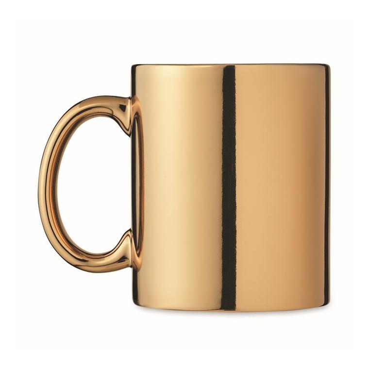 Cană metalică din ceramică HOLLY Auriu