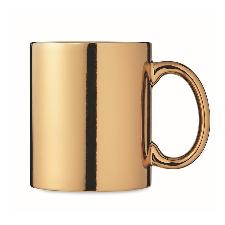 Cană metalică din ceramică HOLLY Auriu