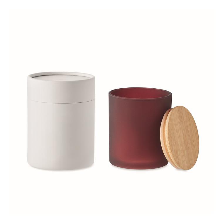 Lumânare ceară vegetală 200g KEOPS MEDIUM Vișiniu