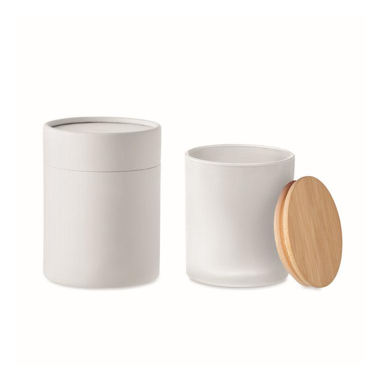 Lumânare ceară vegetală 200g KEOPS MEDIUM Alb