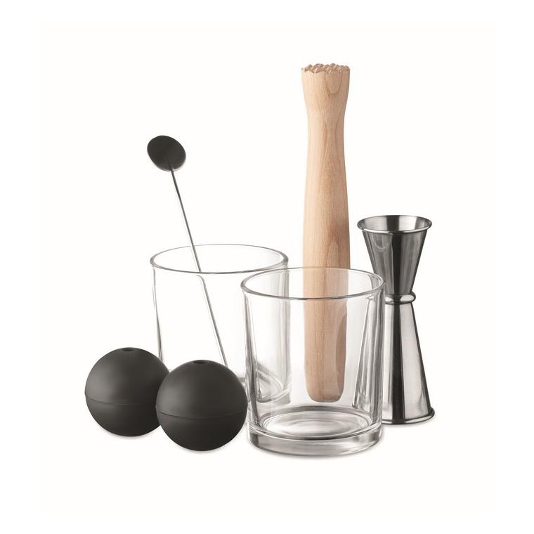 Set de cocktail cu 7 piese NIGHT Argintiu mat