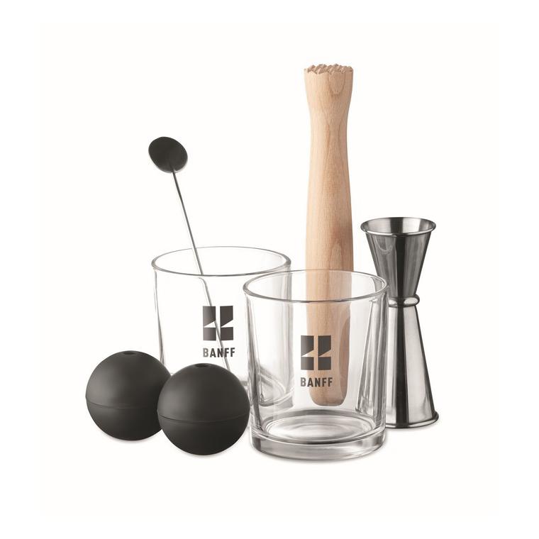 Set de cocktail cu 7 piese NIGHT Argintiu mat