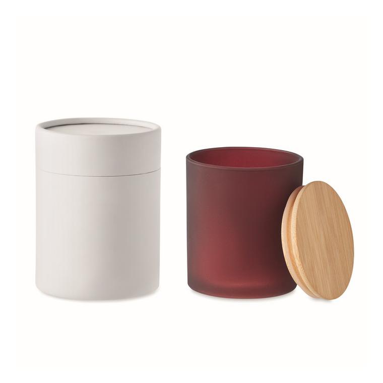 Lumânare ceară vegetală 280gr KEOPS LARGE Vișiniu