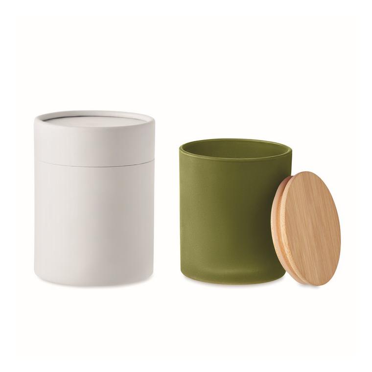 Lumânare ceară vegetală 280gr KEOPS LARGE Verde