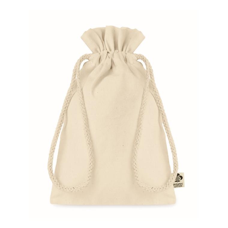 Pungă mică din bumbac organic AMBER SMALL Bej