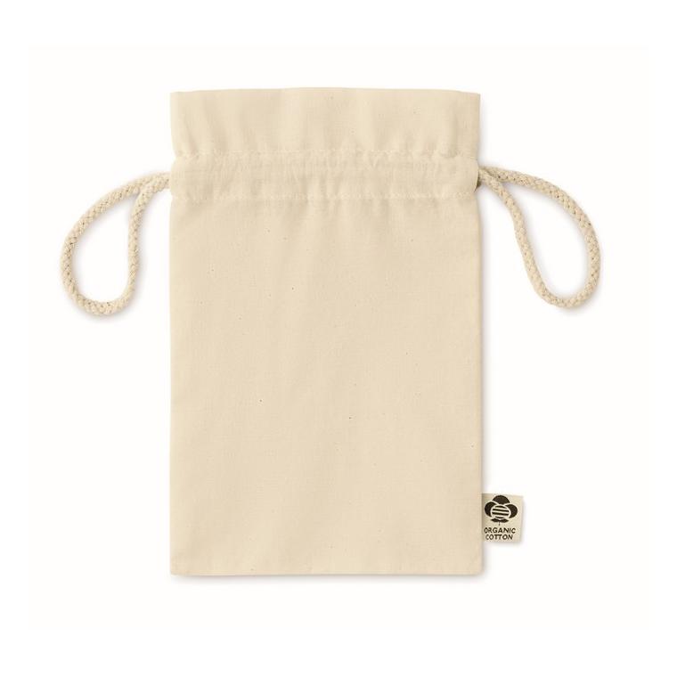 Pungă mică din bumbac organic AMBER SMALL Bej