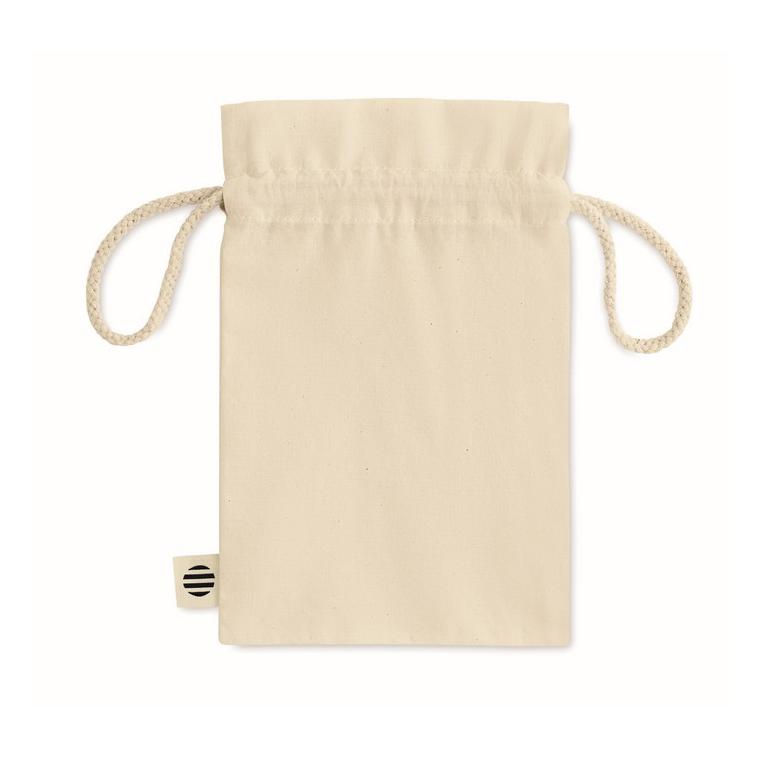 Pungă mică din bumbac organic AMBER SMALL Bej