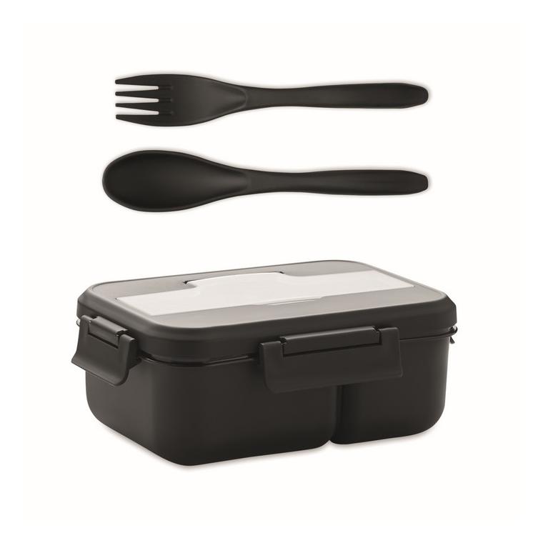 Cutie de prânz cu tacâmuri MAKAN Negru