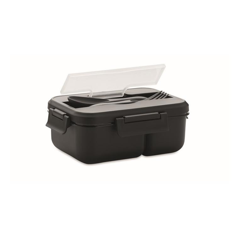 Cutie de prânz cu tacâmuri MAKAN Negru