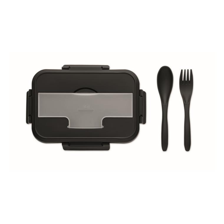Cutie de prânz cu tacâmuri MAKAN Negru