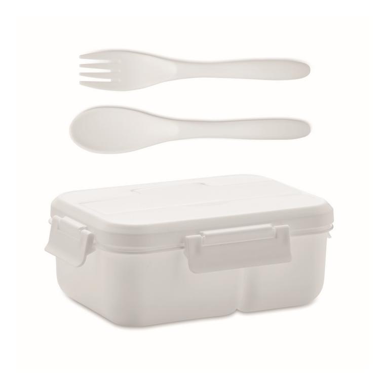 Cutie de prânz cu tacâmuri MAKAN Alb