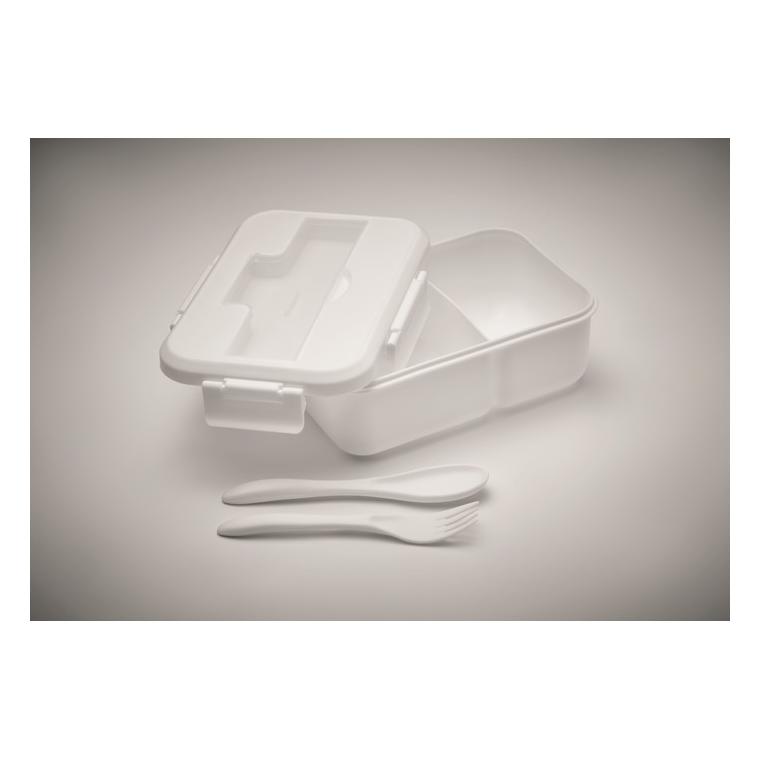 Cutie de prânz cu tacâmuri MAKAN Alb