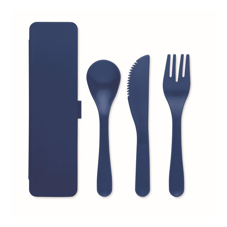 Set de tacâmuri în PP RIGATA Albastru