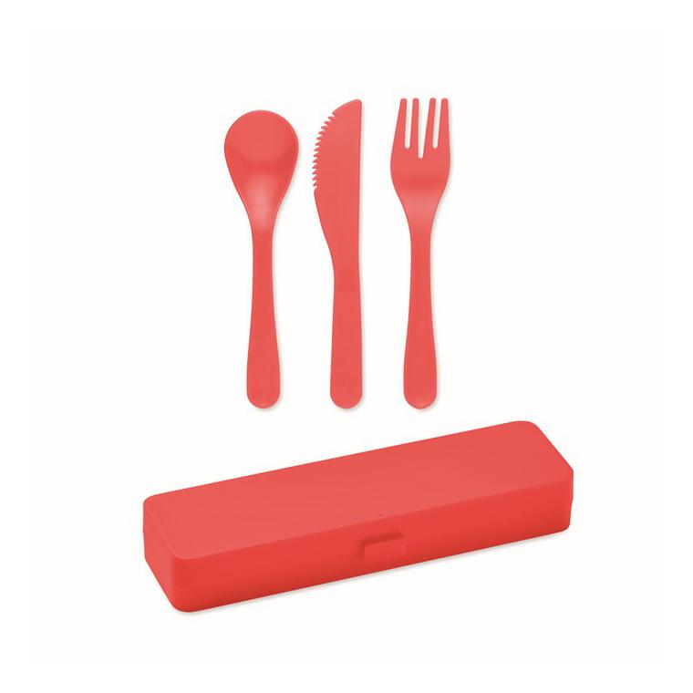 Set de tacâmuri în PP RIGATA Roșu