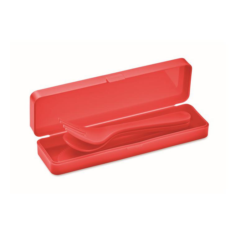 Set de tacâmuri în PP RIGATA Roșu