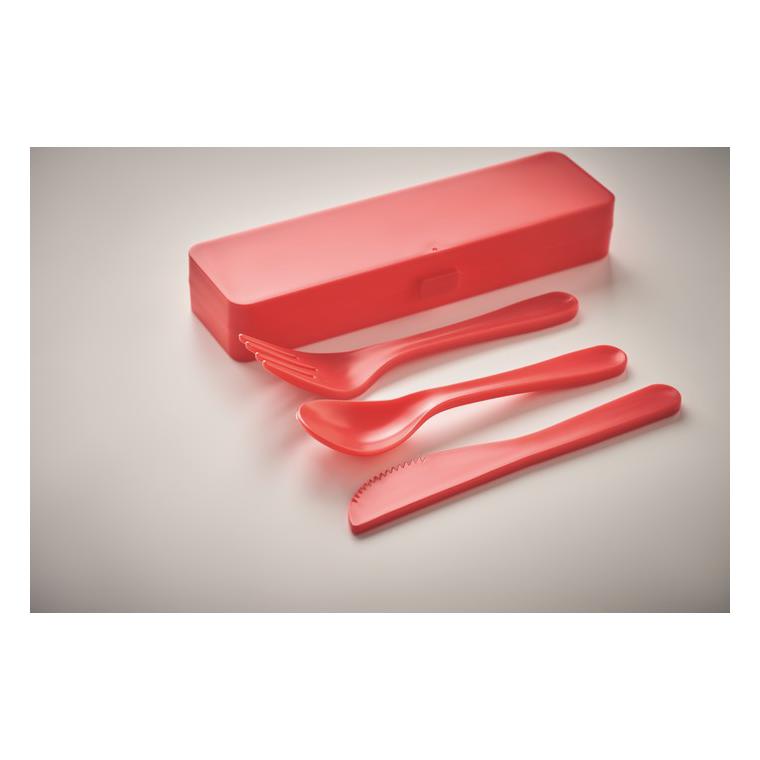 Set de tacâmuri în PP RIGATA Roșu