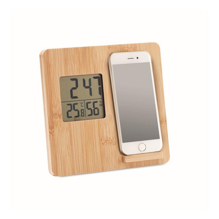 Stație meteo din bambus FERREL Natur