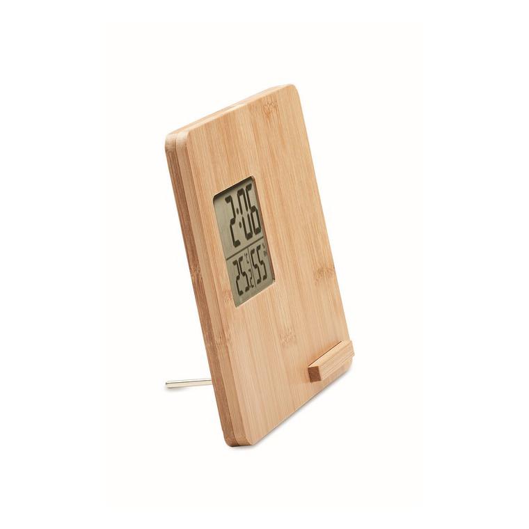 Stație meteo din bambus FERREL Natur