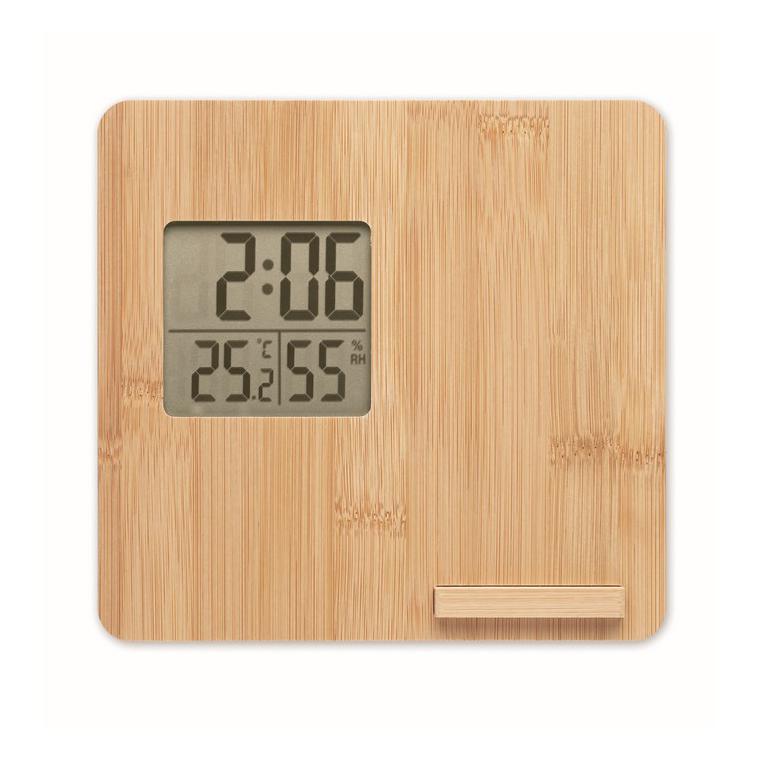 Stație meteo din bambus FERREL Natur