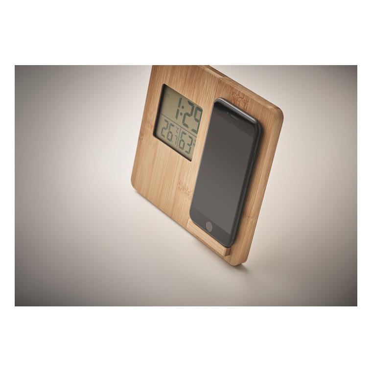 Stație meteo din bambus FERREL Natur