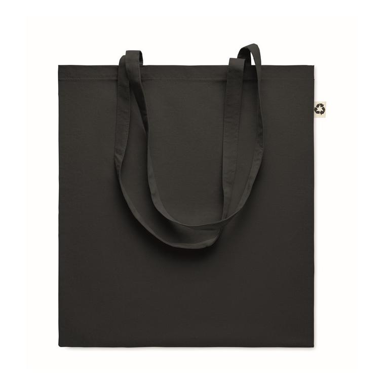 Sacosă din bumbac reciclat ZOCO COLOUR Negru