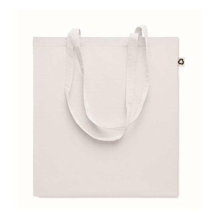 Sacosă din bumbac reciclat ZOCO COLOUR Alb