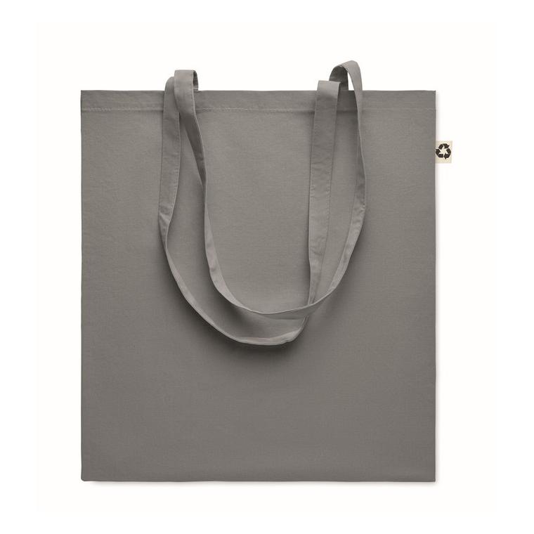 Sacosă din bumbac reciclat ZOCO COLOUR Gri închis