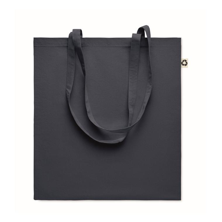 Sacosă din bumbac reciclat ZOCO COLOUR Gri închis