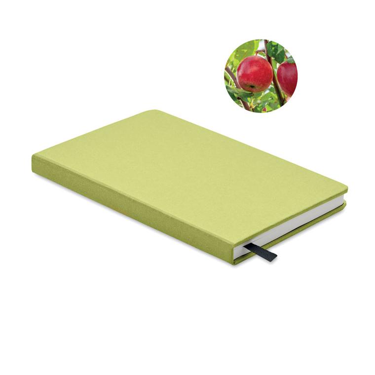 Agendă A5 din hârtie reciclată GROW Lime