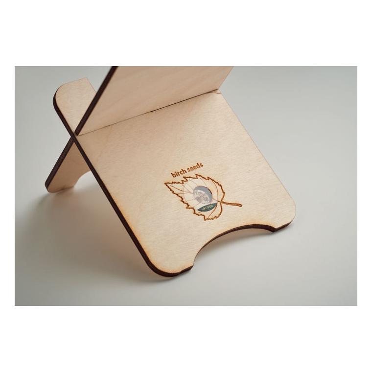 Suport de telefon din mesteacăn GROUW STAND Natur