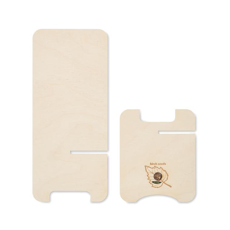 Suport de telefon din mesteacăn GROUW STAND Natur