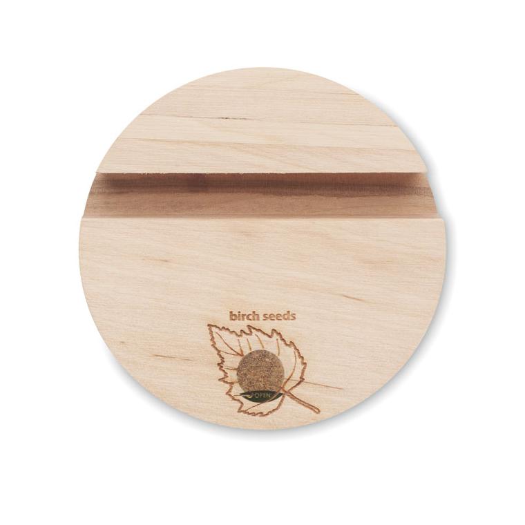 Suport de telefon mesteacăn GROW ROUND STAND Natur