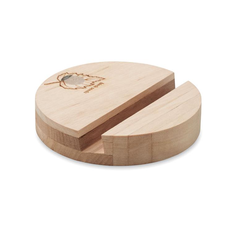Suport de telefon mesteacăn GROW ROUND STAND Natur