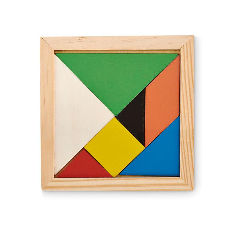Puzzle Tangram din lemn TANGRAM Natur