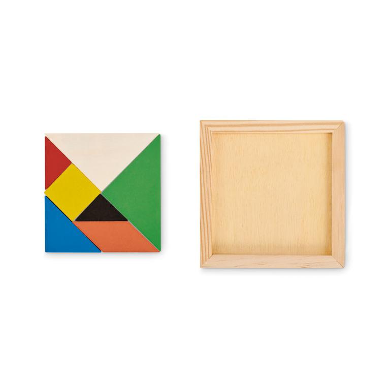 Puzzle Tangram din lemn TANGRAM Natur
