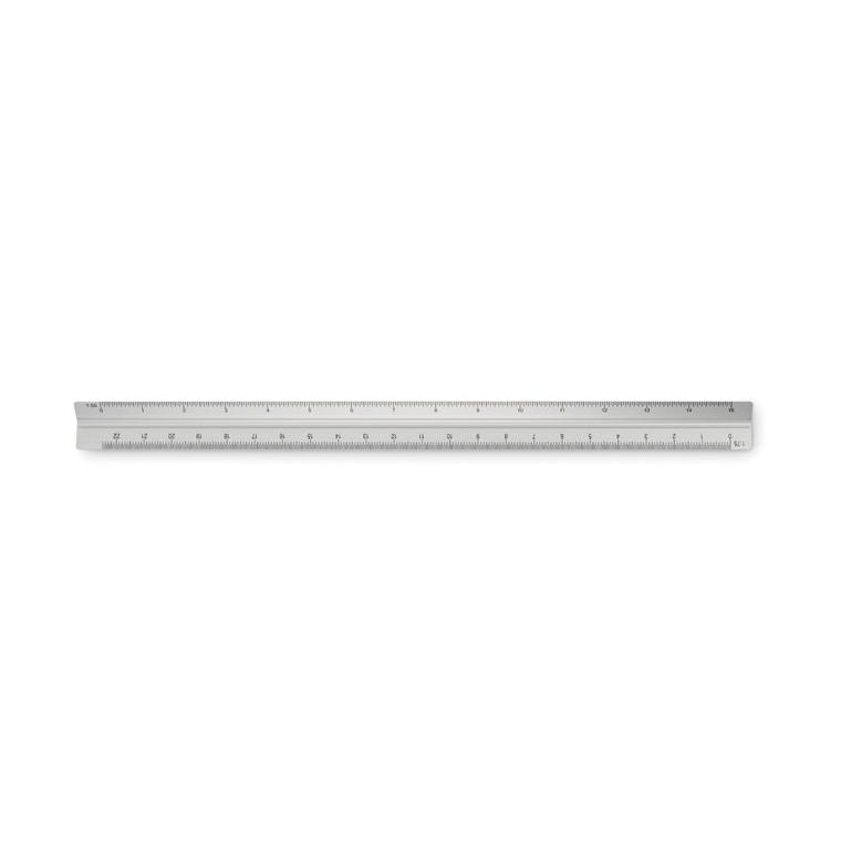Riglă 30 cm din aluminiu TRIA Argintiu mat