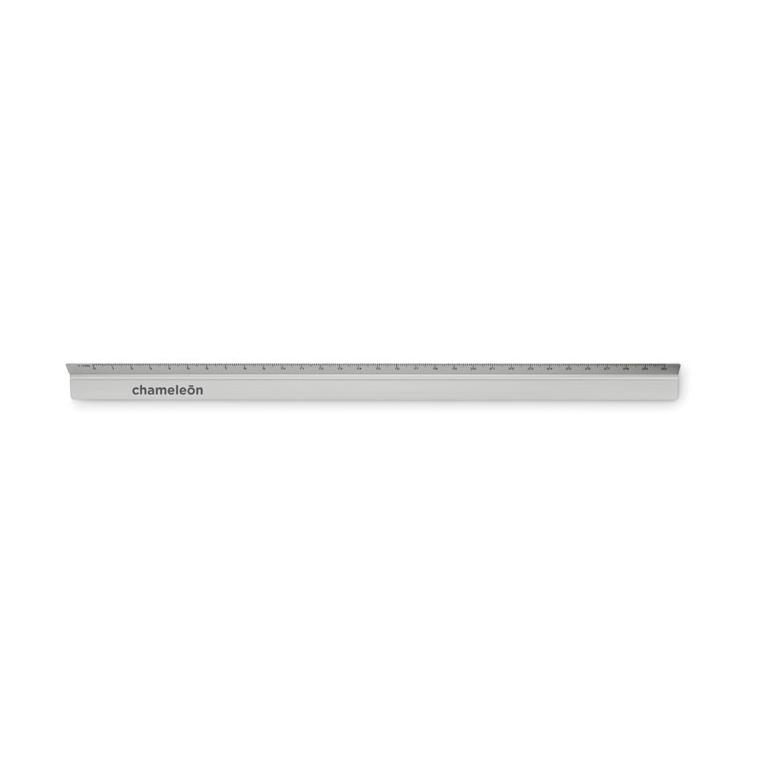 Riglă 30 cm din aluminiu TRIA Argintiu mat