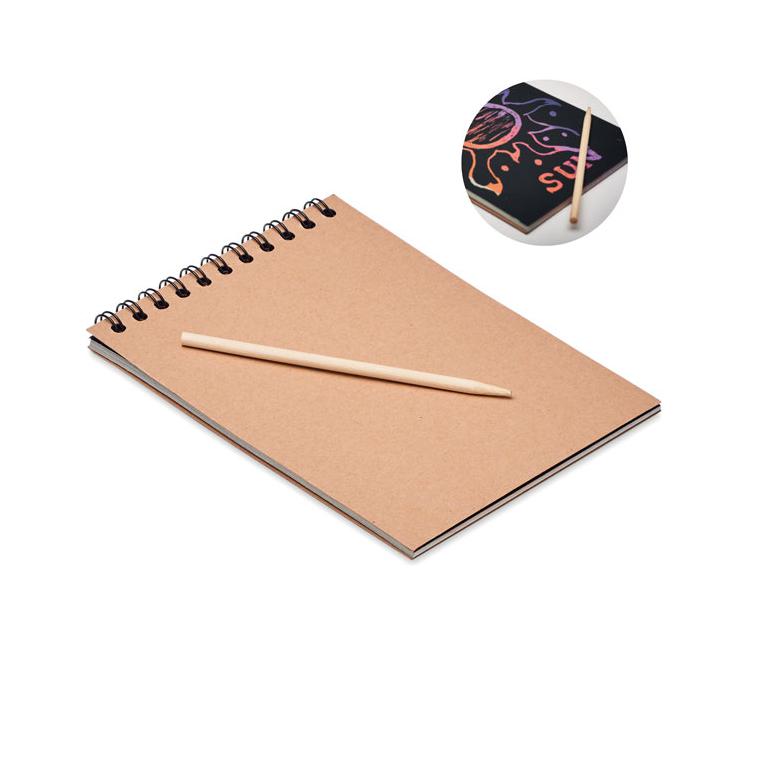 Caiet de hârtie răzuibil BLACK Natur