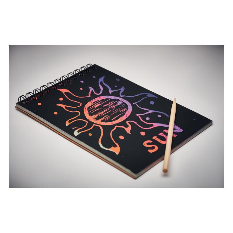 Caiet de hârtie răzuibil BLACK Natur