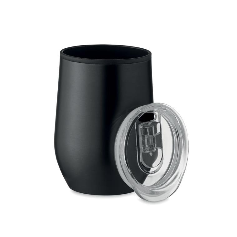 Cană termo, perete dublu 350 ml CHIN CHAN Negru