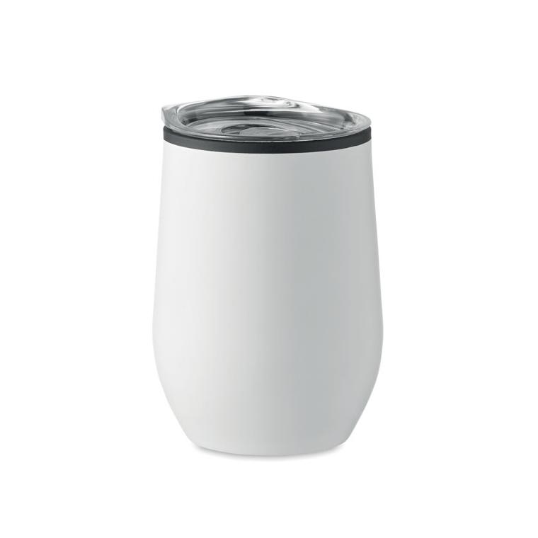 Cană termo, perete dublu 350 ml CHIN CHAN Alb