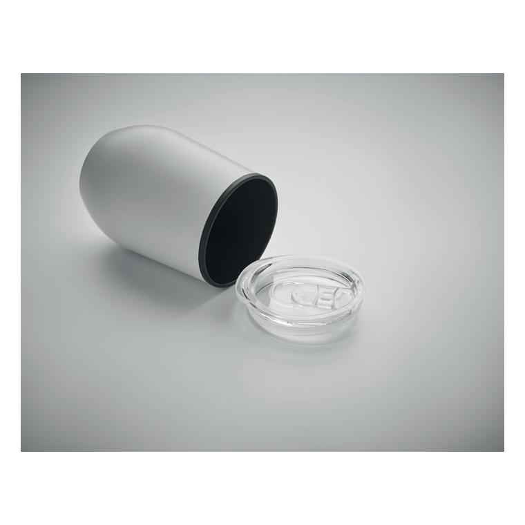 Cană termo, perete dublu 350 ml CHIN CHAN Alb