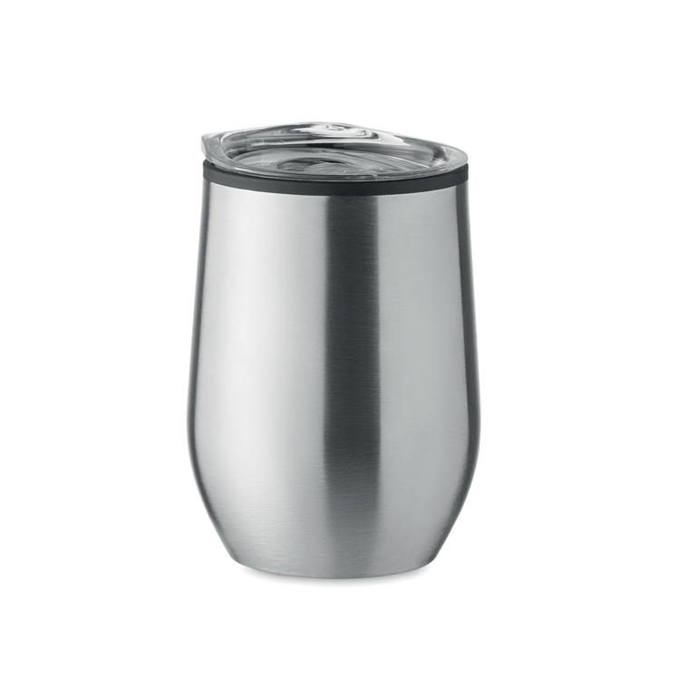 Cană termo, perete dublu 350 ml CHIN CHAN Argintiu mat