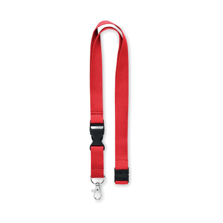 Lanyard cu carabină 20 mm LANNYCOT Roșu
