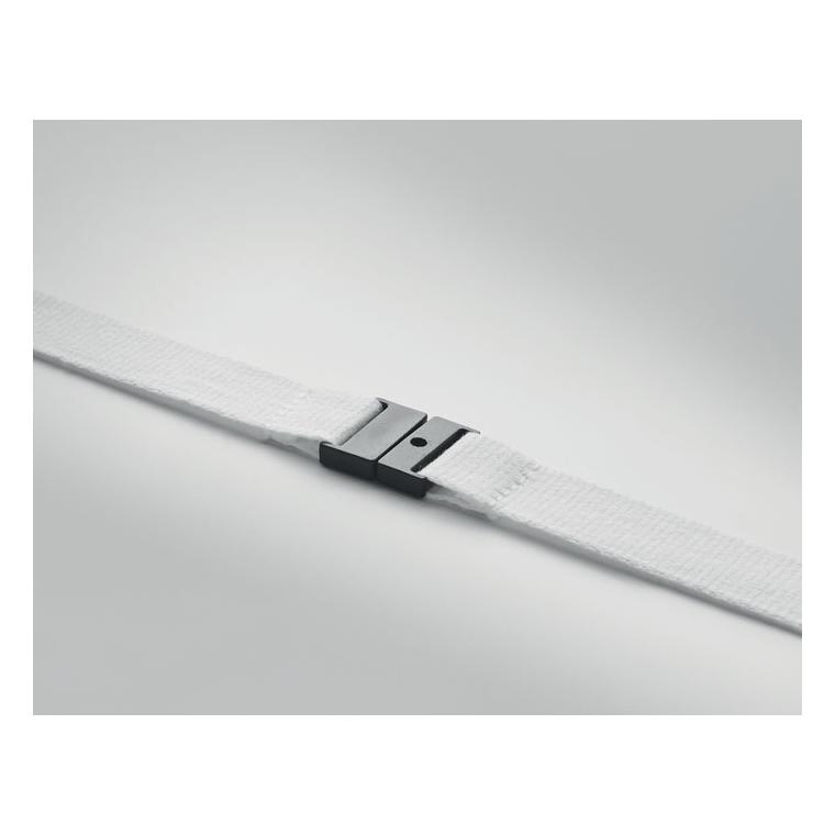 Lanyard cu carabină 20 mm LANNYCOT Alb
