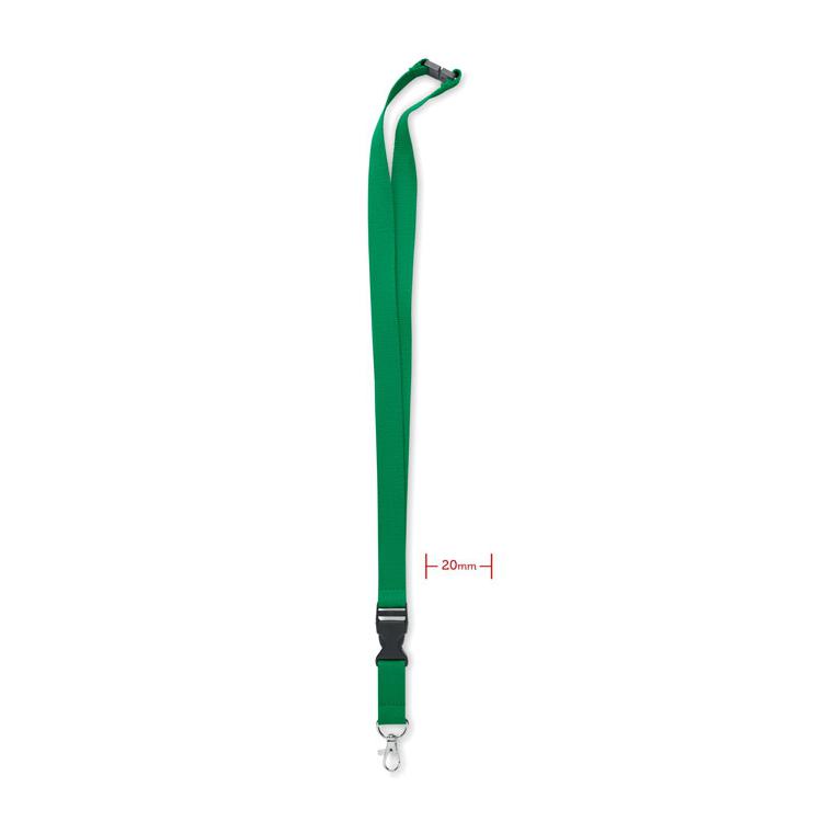 Lanyard cu carabină 20 mm LANNYCOT Verde