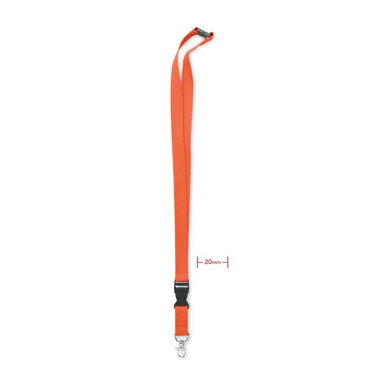 Lanyard cu carabină 20 mm LANNYCOT Portocaliu